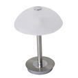 TISCHLEUCHTE 25,5/37 cm   - Chromfarben/Nickelfarben, Design, Glas/Metall (25,5/37cm) - Novel