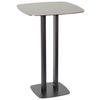 BARTISCH  - Schwarz/Grau, Design, Glas/Keramik (70/70/105cm) - Novel