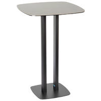 BARBORD i metall, glas, keramik  70/70/105 cm  - svart/grå, Design, metall/glas (70/70/105cm) - Novel