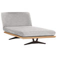 OTTOMANE  in Webstoff Grau  - Schwarz/Grau, Design, Holz/Textil (114/92/165-218cm) - Dieter Knoll