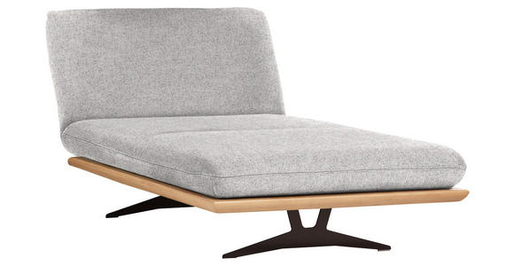 OTTOMANE  in Webstoff Grau  - Schwarz/Grau, Design, Holz/Textil (114/92/165-218cm) - Dieter Knoll