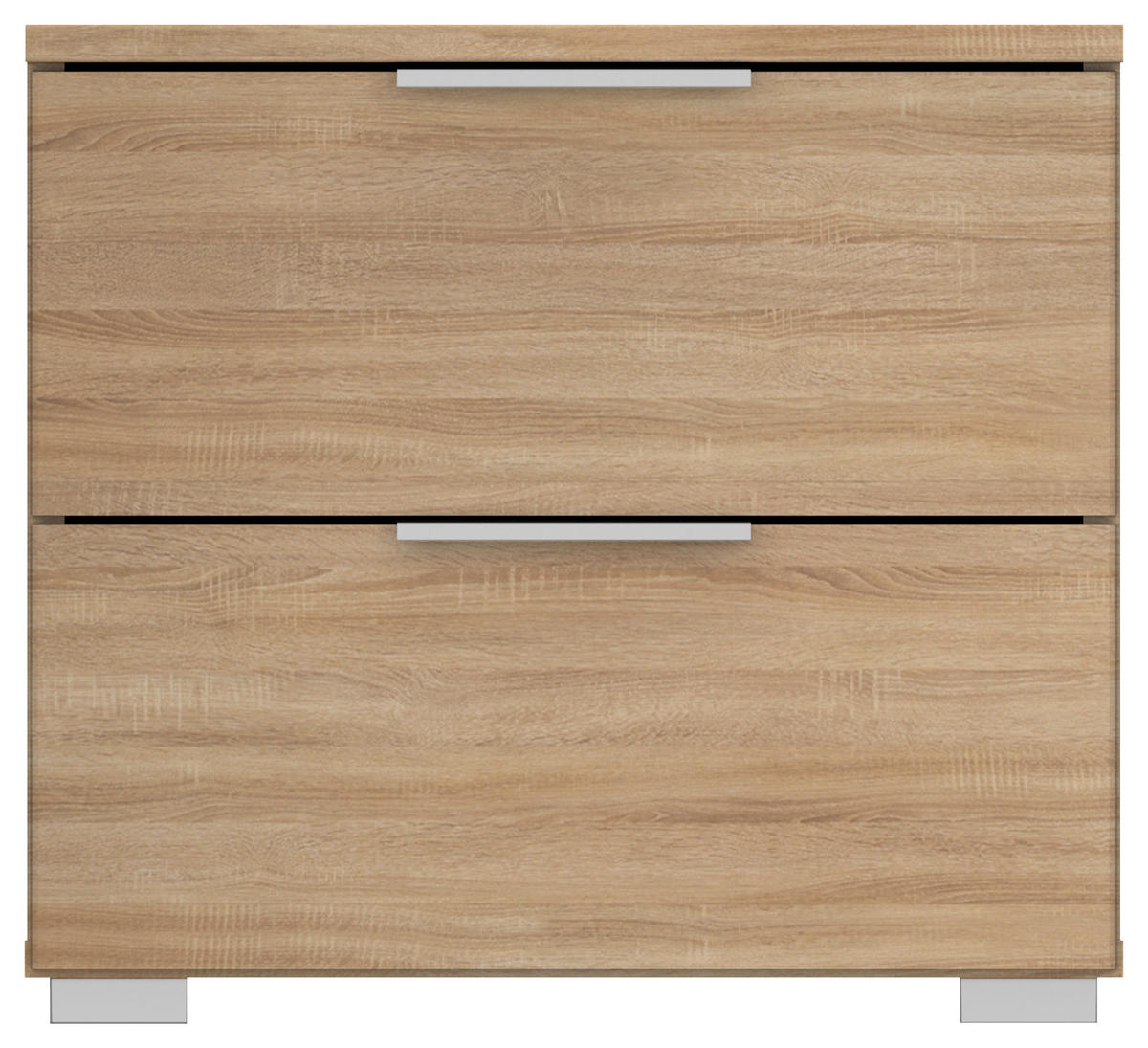 NACHTKÄSTCHEN in Sonoma Eiche  - Alufarben/Sonoma Eiche, MODERN, Holzwerkstoff (40/42/42cm) - Rauch Möbel