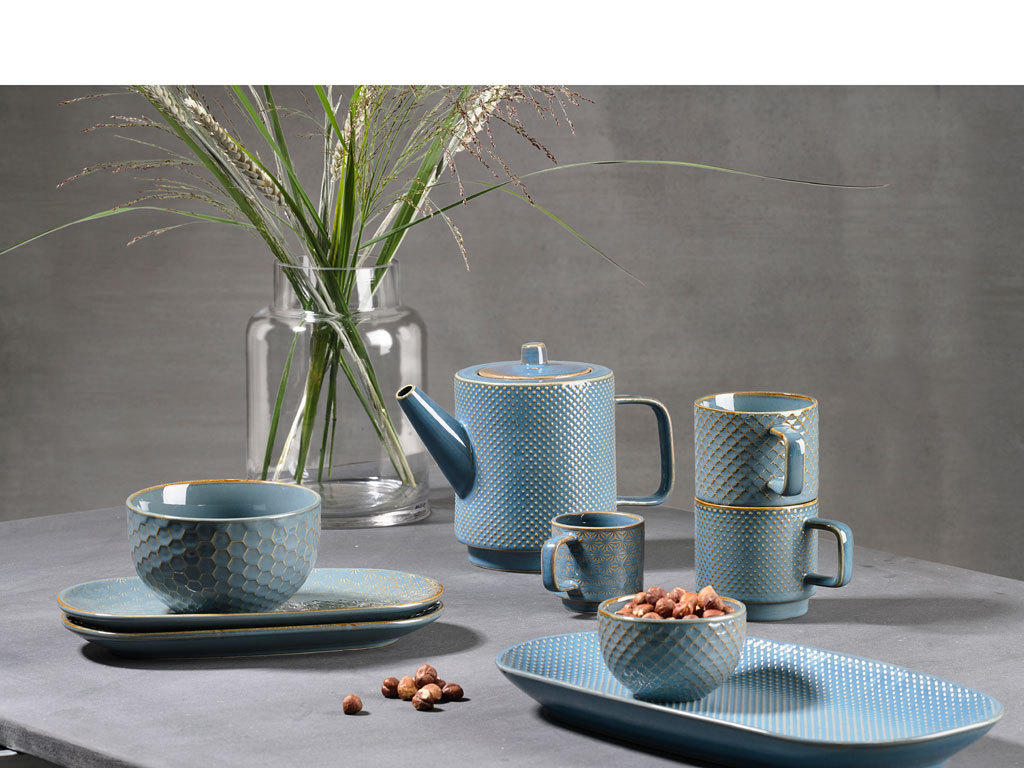 TEEKANNE ELM  - Blau, Basics, Keramik (22/17/12,1cm) - Villa Collection