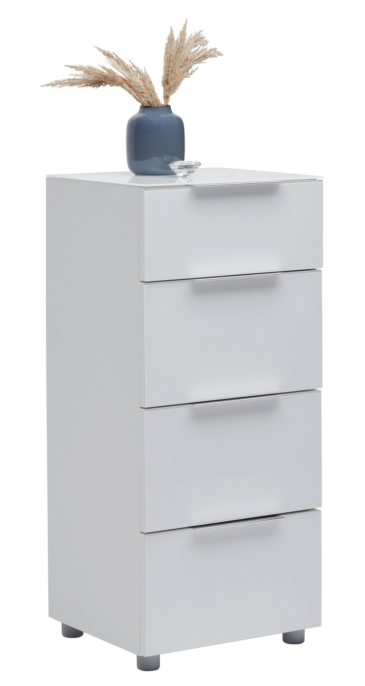 E-shop Voleo KOMODA, biela s vysokým leskom, 45,3/99,3/40 cm