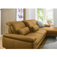 ECKSOFA in Echtleder Currygelb  - Currygelb/Schwarz, Design, Leder/Metall (332/193cm) - Dieter Knoll