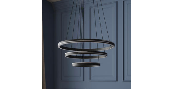 LED-HÄNGELEUCHTE Zibal 80/150 cm   - Grau, Design, Kunststoff/Metall (80/150cm) - Dieter Knoll