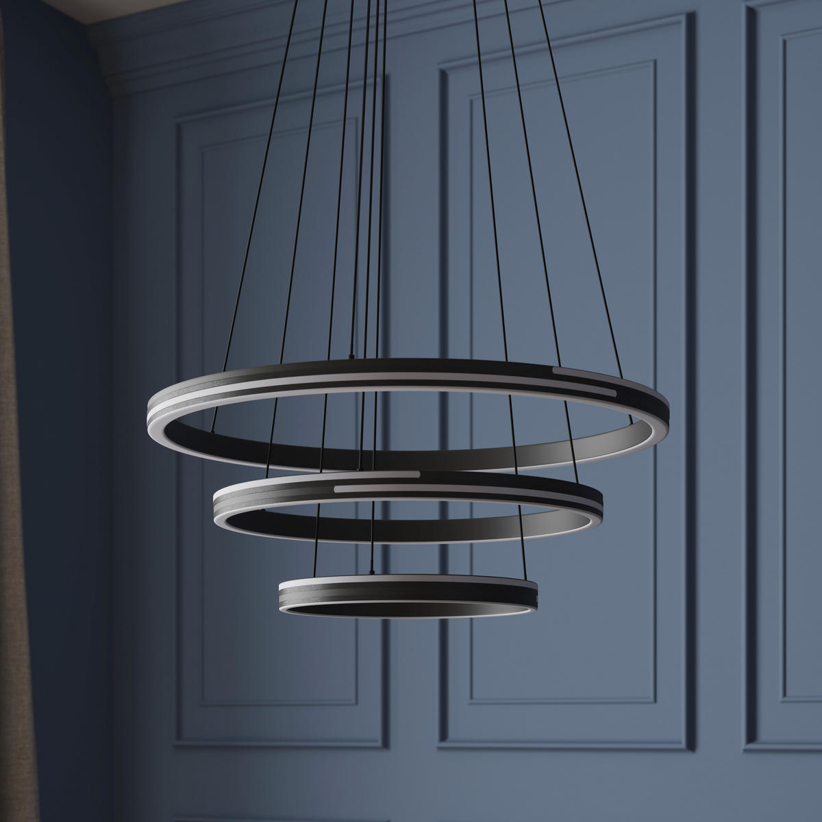 LED-HÄNGELEUCHTE 80/150 cm  - Grau, Design, Kunststoff/Metall (80/150cm) - Dieter Knoll