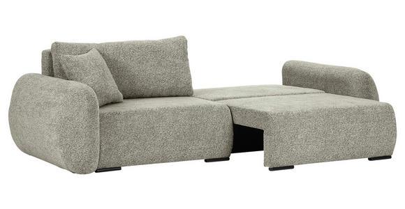 SCHLAFSOFA Flachgewebe Mintgrün  inkl. Zierkissen, Rückenkissen, Bettkasten, Schlaffunktion, Rücken echt, Liegefläche im Originalstoff  - Schwarz/Mintgrün, KONVENTIONELL, Kunststoff/Textil (250/74/92cm) - Carryhome