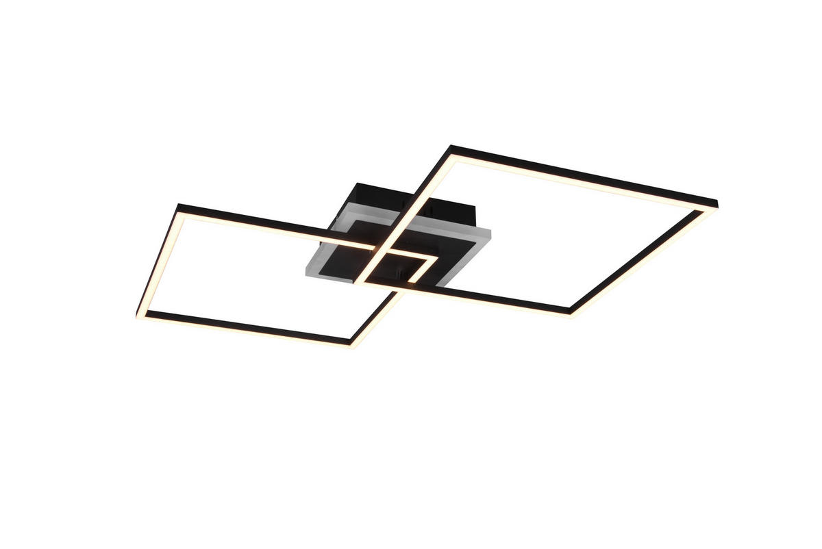 LED-DECKENLEUCHTE 29 W    61/61/8 cm  - Schwarz, Basics, Metall (61/61/8cm)