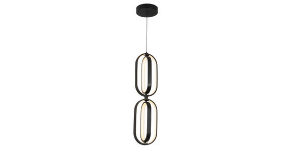 LED-HÄNGELEUCHTE 21/200 cm - Schwarz, Design, Kunststoff/Metall (21/200cm) - Novel