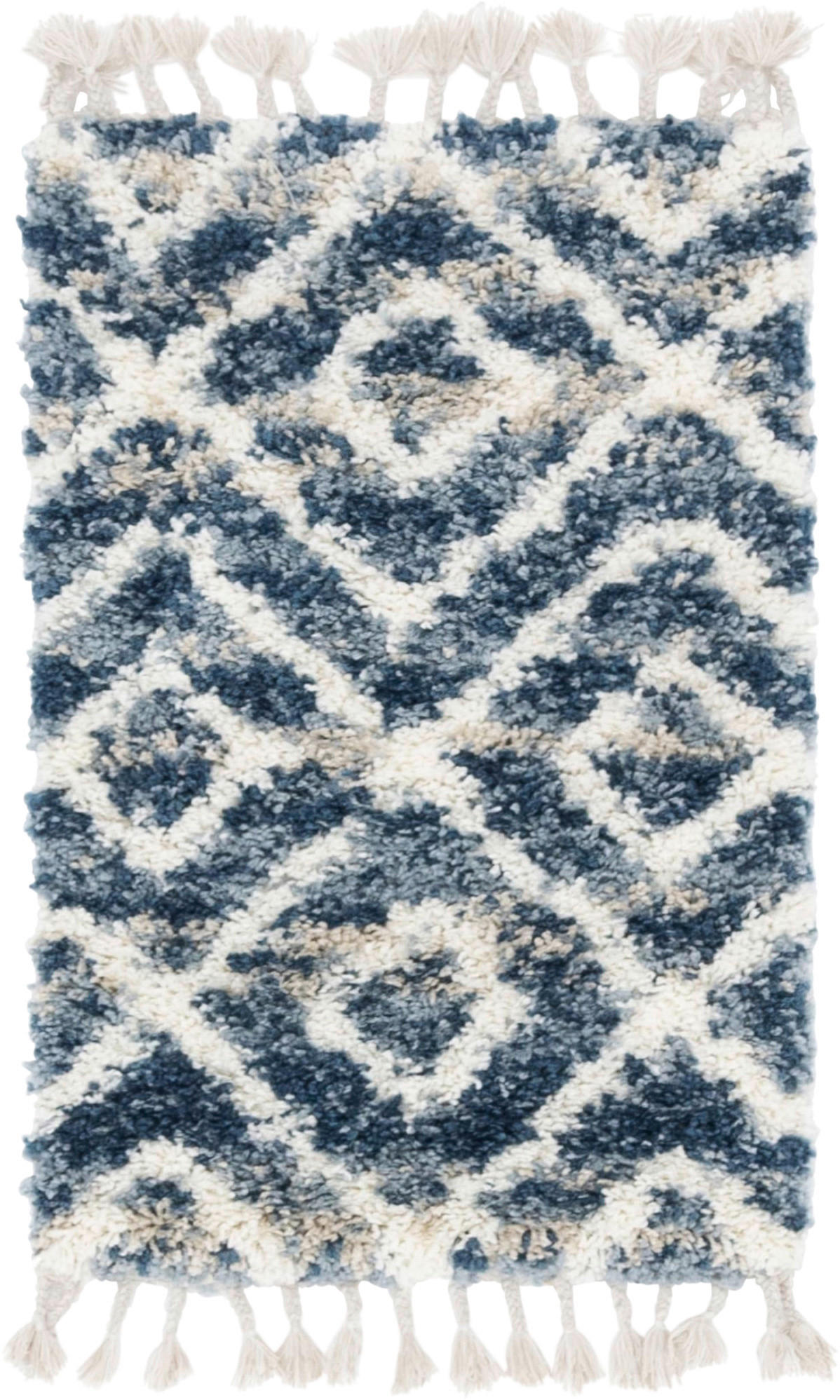 WEBTEPPICH 65/90 cm  - Blau, Basics, Textil (65/90cm)