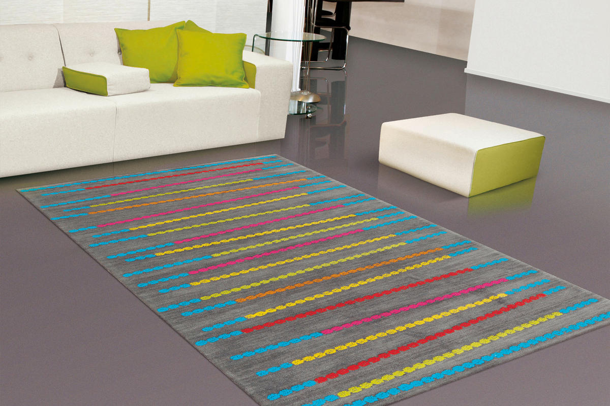 FLACHWEBETEPPICH Wohnzimmer 170/240 cm Blau, Multicolor rechteckig  - Blau/Multicolor, Basics, Textil (170/240cm) - Kayoom