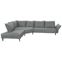ECKSOFA in Webstoff Dunkelgrau  - Dunkelgrau/Schwarz, Modern, Textil/Metall (272/340cm) - W.Schillig