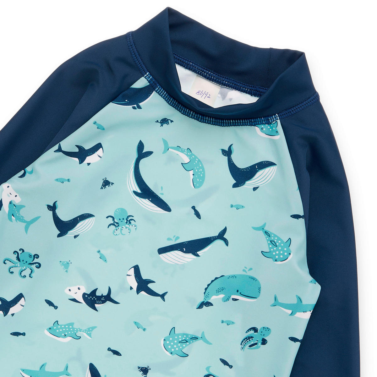 BADESHIRT Ocean Friends  - Dunkelblau/Hellblau, Basics, Textil (86/92null) - Patinio