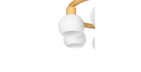 HÄNGELEUCHTE 60/120 cm - Eichefarben/Weiß, Trend, Glas/Metall (60/120cm) - Novel