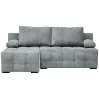 ECKSOFA in Chenille Grau  - Schwarz/Grau, MODERN, Kunststoff/Textil (145/204cm) - home24
