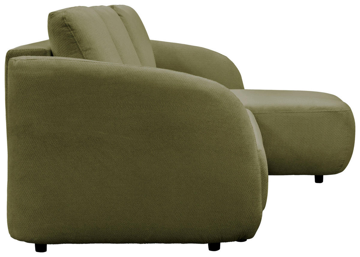 ECKSOFA PORTO Olivgrün  - Schwarz/Olivgrün, Design, Textil (270/154cm) - MID.YOU