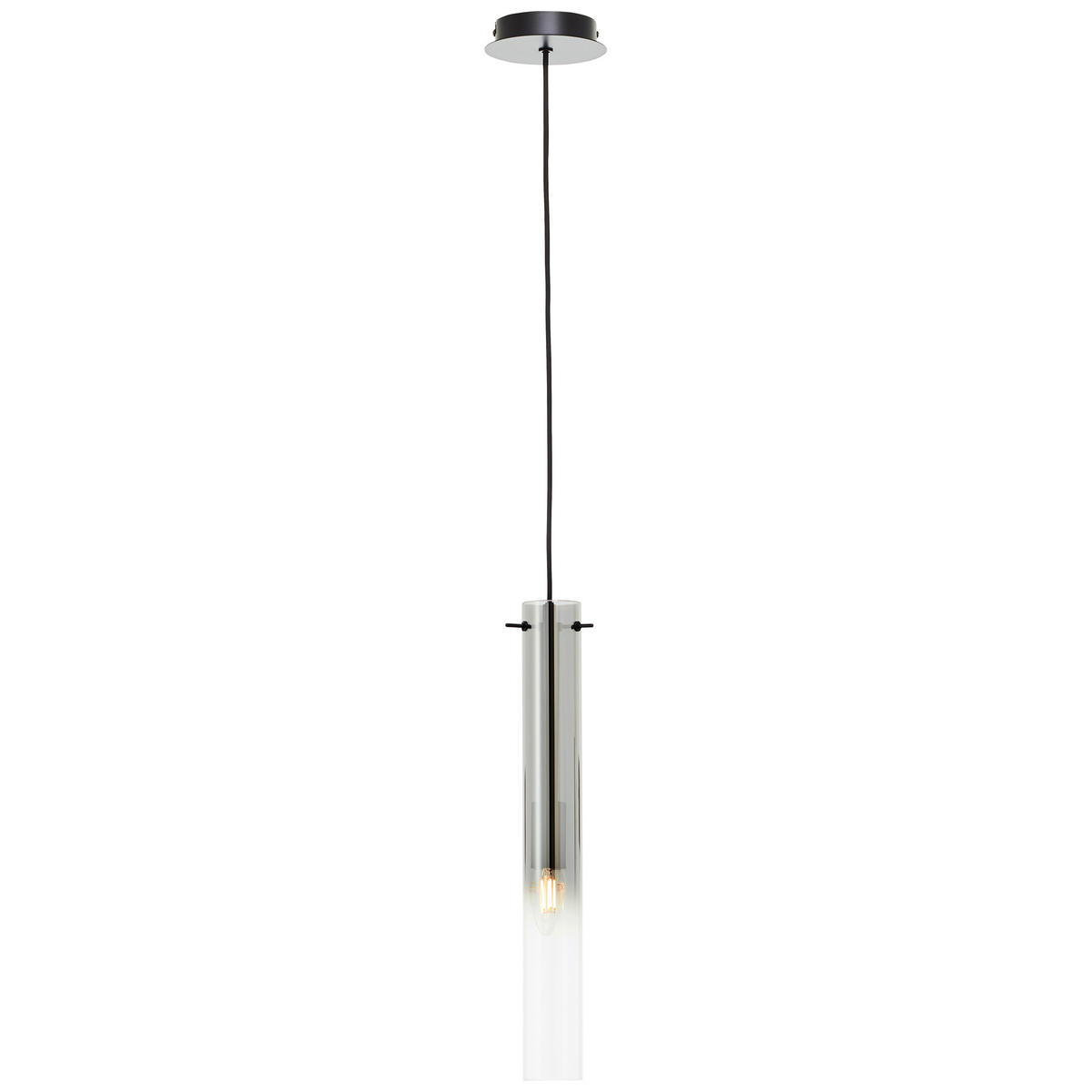 HÄNGELEUCHTE 14,5/199 cm   - Schwarz, Design, Glas/Metall (14,5/199cm) - Brilliant