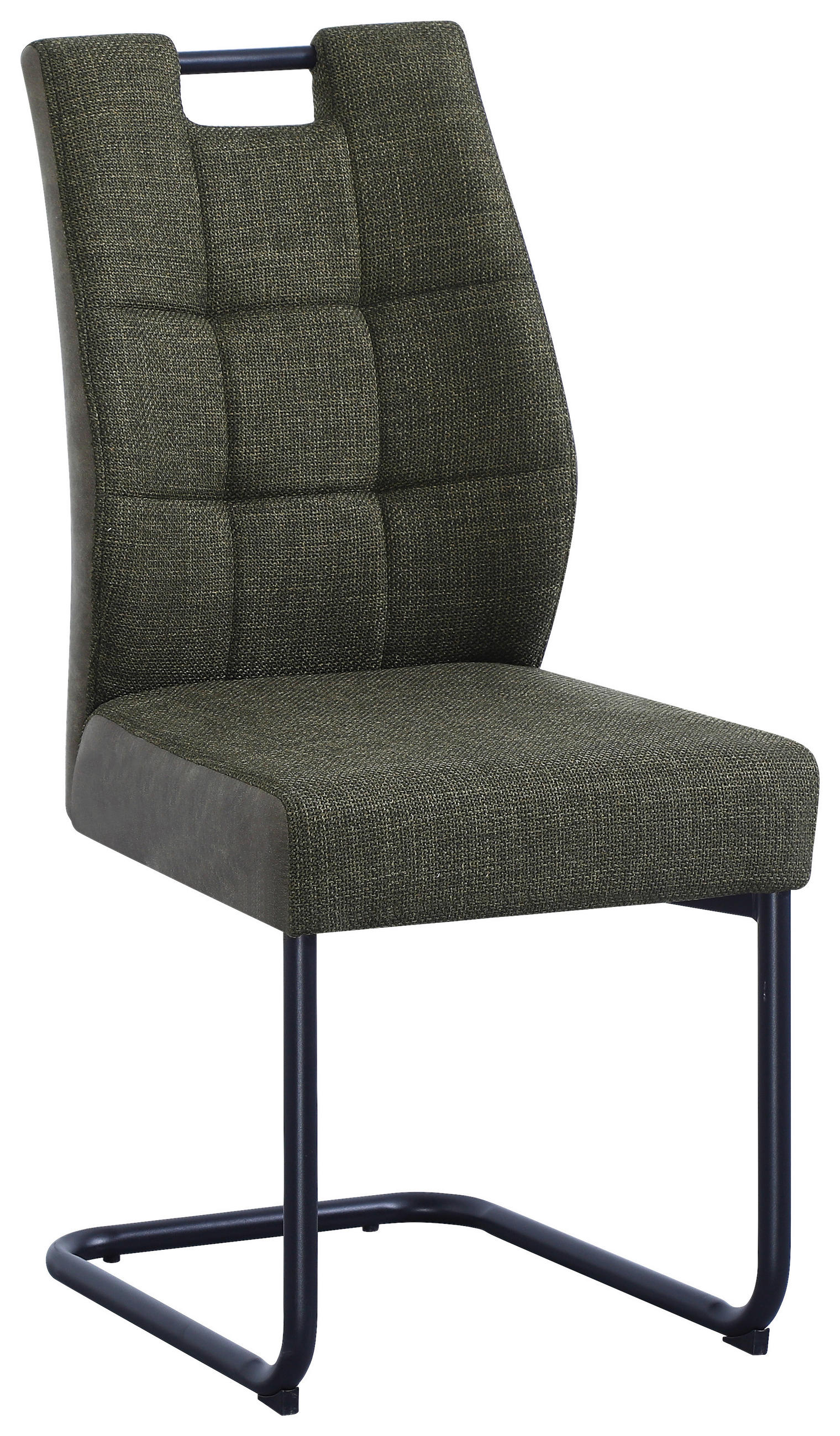 STOLIČKA S PRUŽNÝM PODNOŽÍM, mikrovlákno, čierna, tmavozelená - čierna/tmavozelená, Modern, kov/textil (45/97/59cm) - Cantus