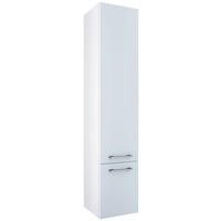 HOCHSCHRANK 35/168/35 cm  - Chromfarben/Weiß, Basics, Glas/Holzwerkstoff (35/168/35cm)