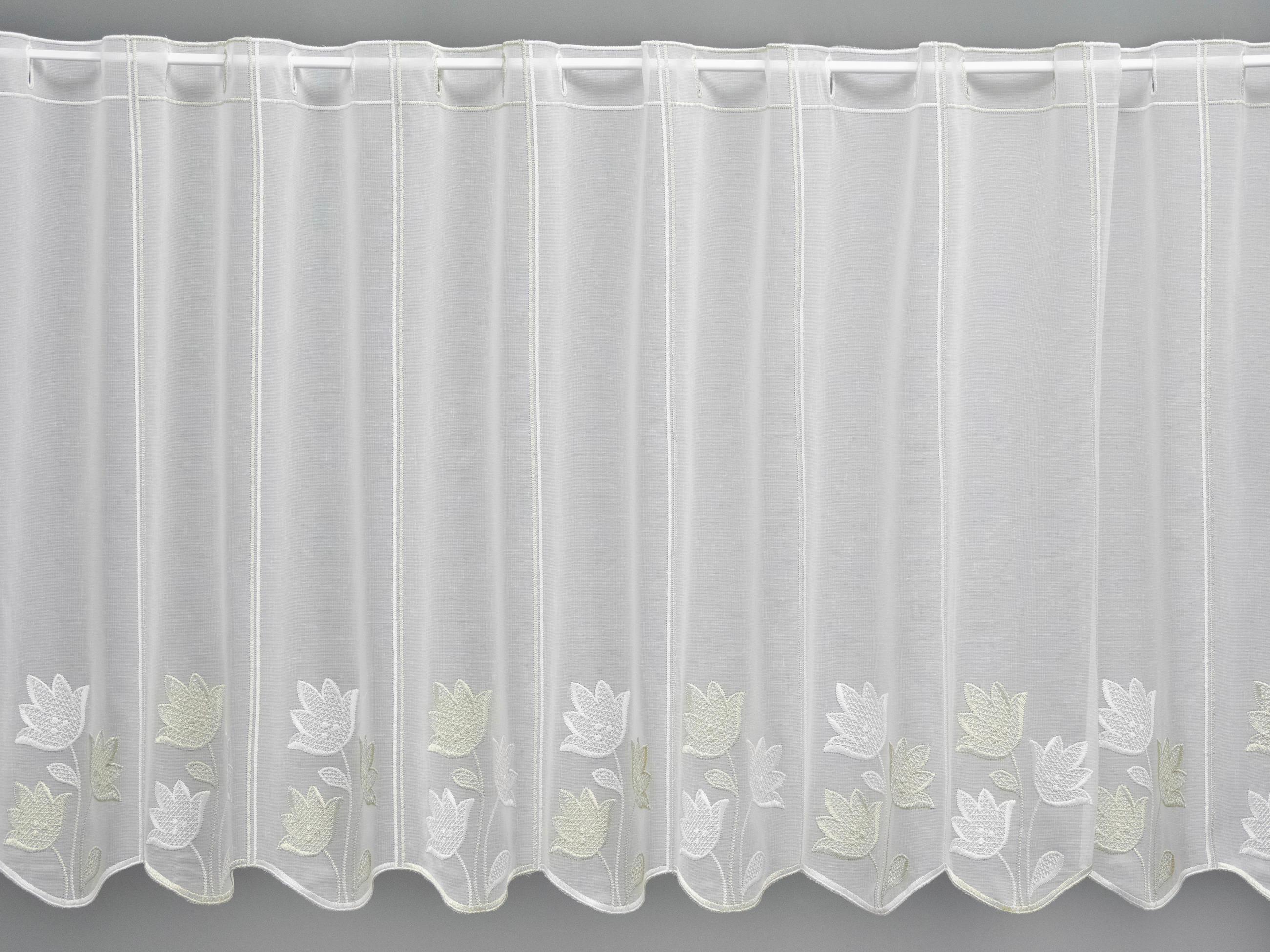 KRATKA ZAVESA           45 cm   zelena, bela  - zelena/bela, Basics, tekstil (45cm)