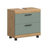 WASCHBECKENUNTERSCHRANK 60/60/34 cm  - Salbeigrün/Schwarz, Trend, Holzwerkstoff/Kunststoff (60/60/34cm) - MID.YOU
