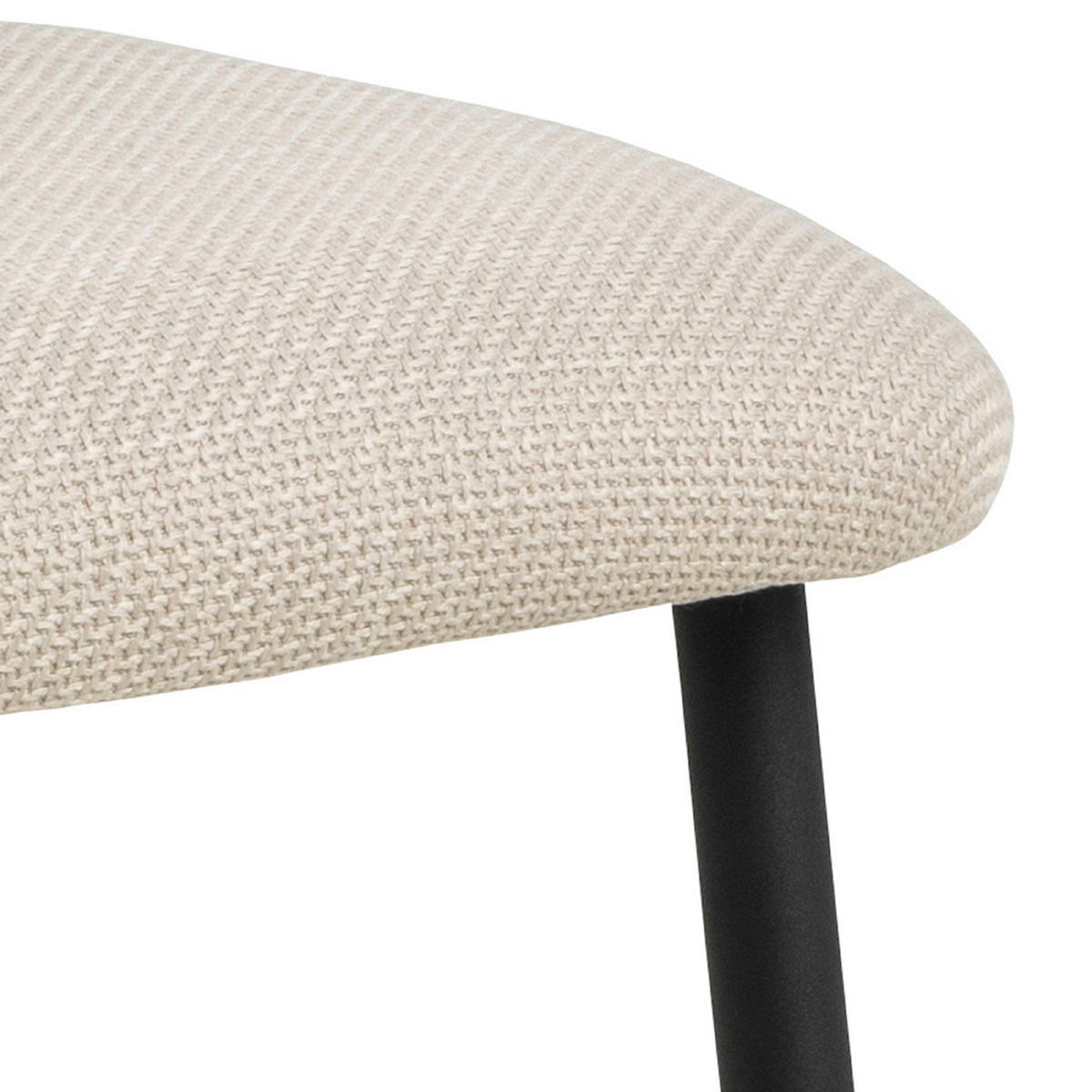 STOLIČKA, 43,5/78,5/53 cm - čierna/béžová, Design, kov/textil (43,5/78,5/53cm) - MID.YOU