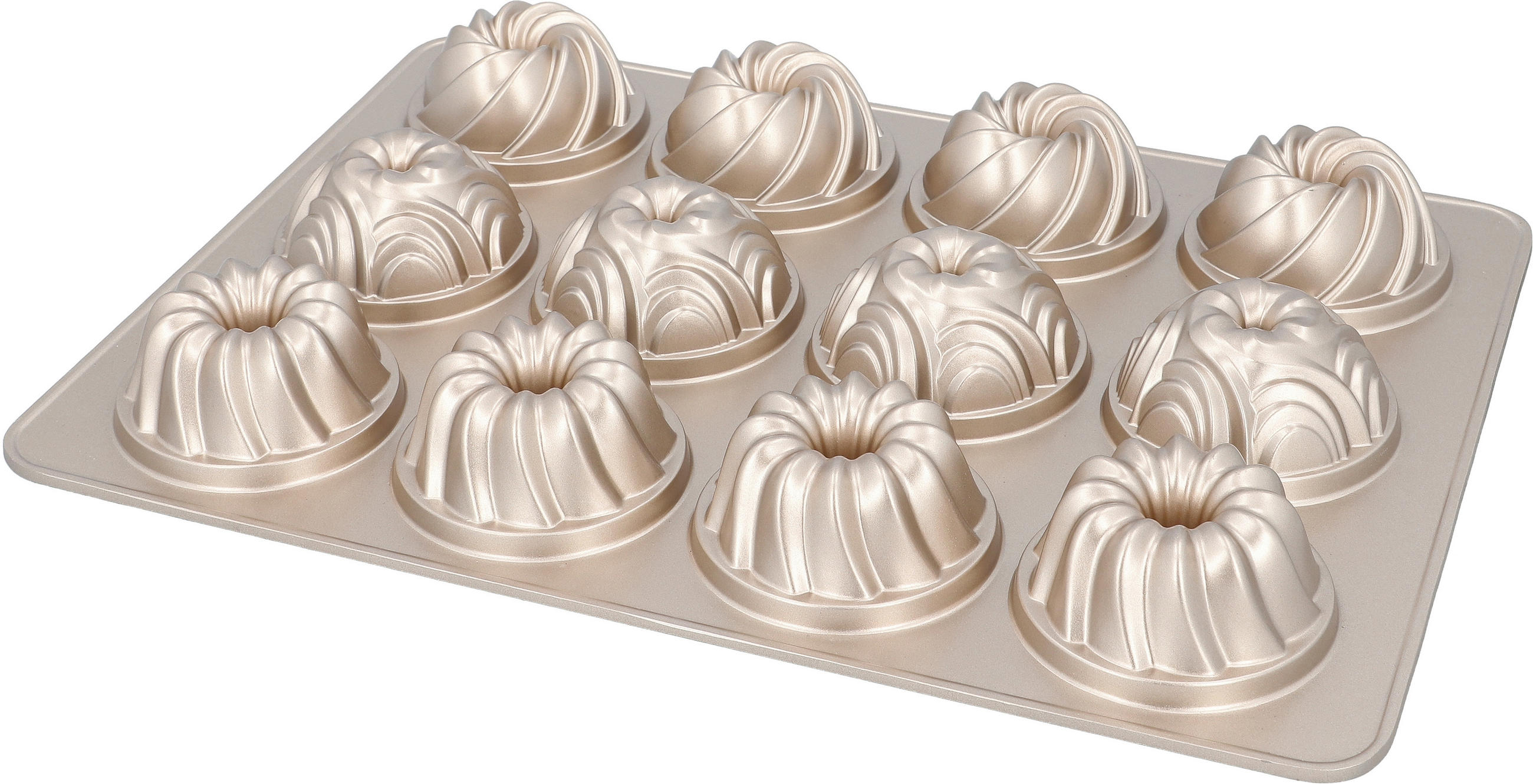 MINI-GUGELHUPFBLECH CONTOURA 39,5/4,2/28,5 cm  - Goldfarben, Design, Metall (39,5/4,2/28,5cm) - Birkmann