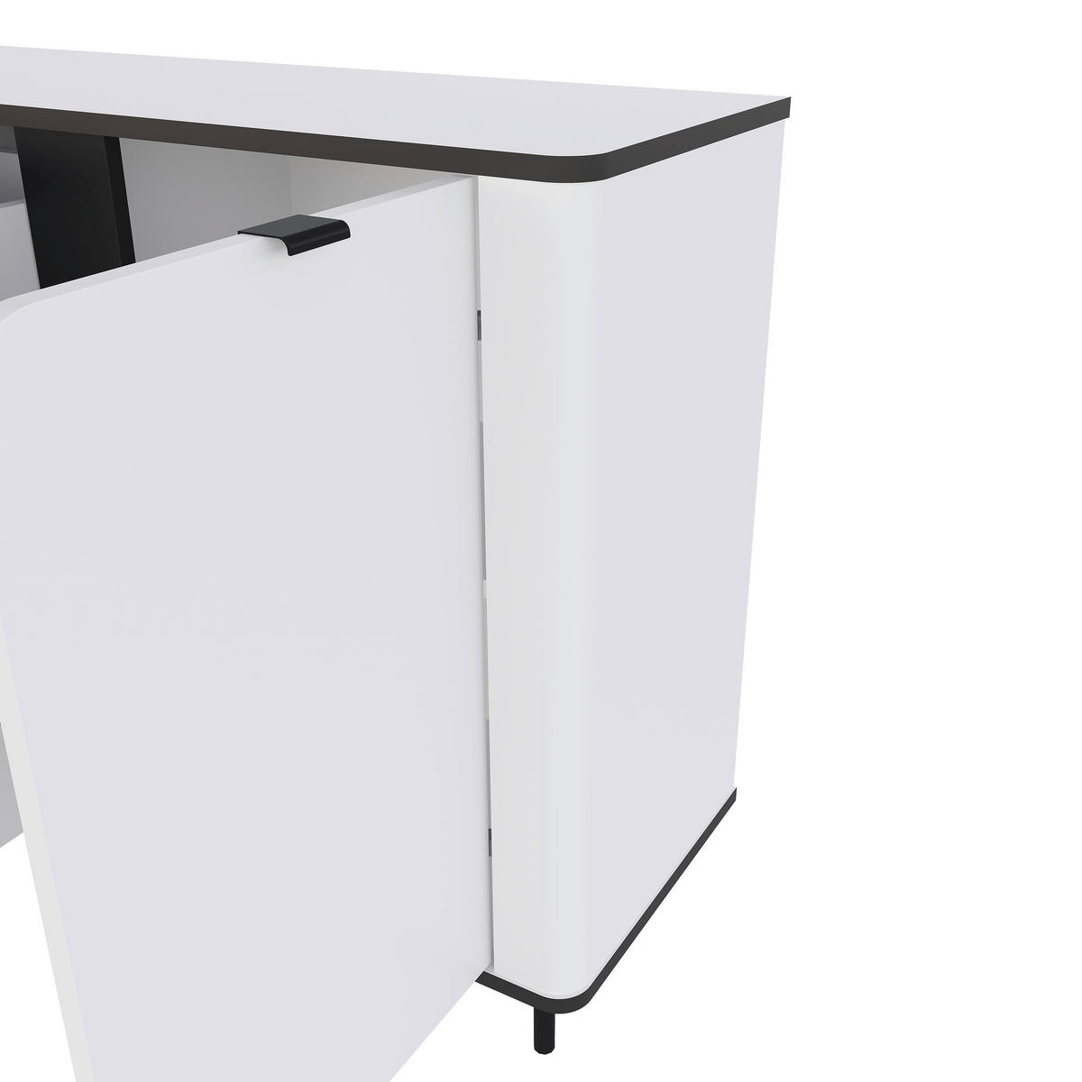 SIDEBOARD  in 136,8/82/35,2 cm  - Schwarz/Weiß, MODERN, Holzwerkstoff/Kunststoff (136,8/82/35,2cm) - Carryhome