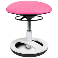 DREHHOCKER Schwarz, Weiß, Pink  - Pink/Schwarz, Basics, Kunststoff/Textil (38,5/38-46/38,5cm) - Xora