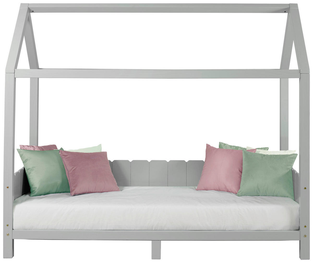 HAUSBETT 90/200 cm,  in Grau, Lattenrost  - Blau/Naturfarben, LIFESTYLE, Holz (90/200cm) - MID.YOU