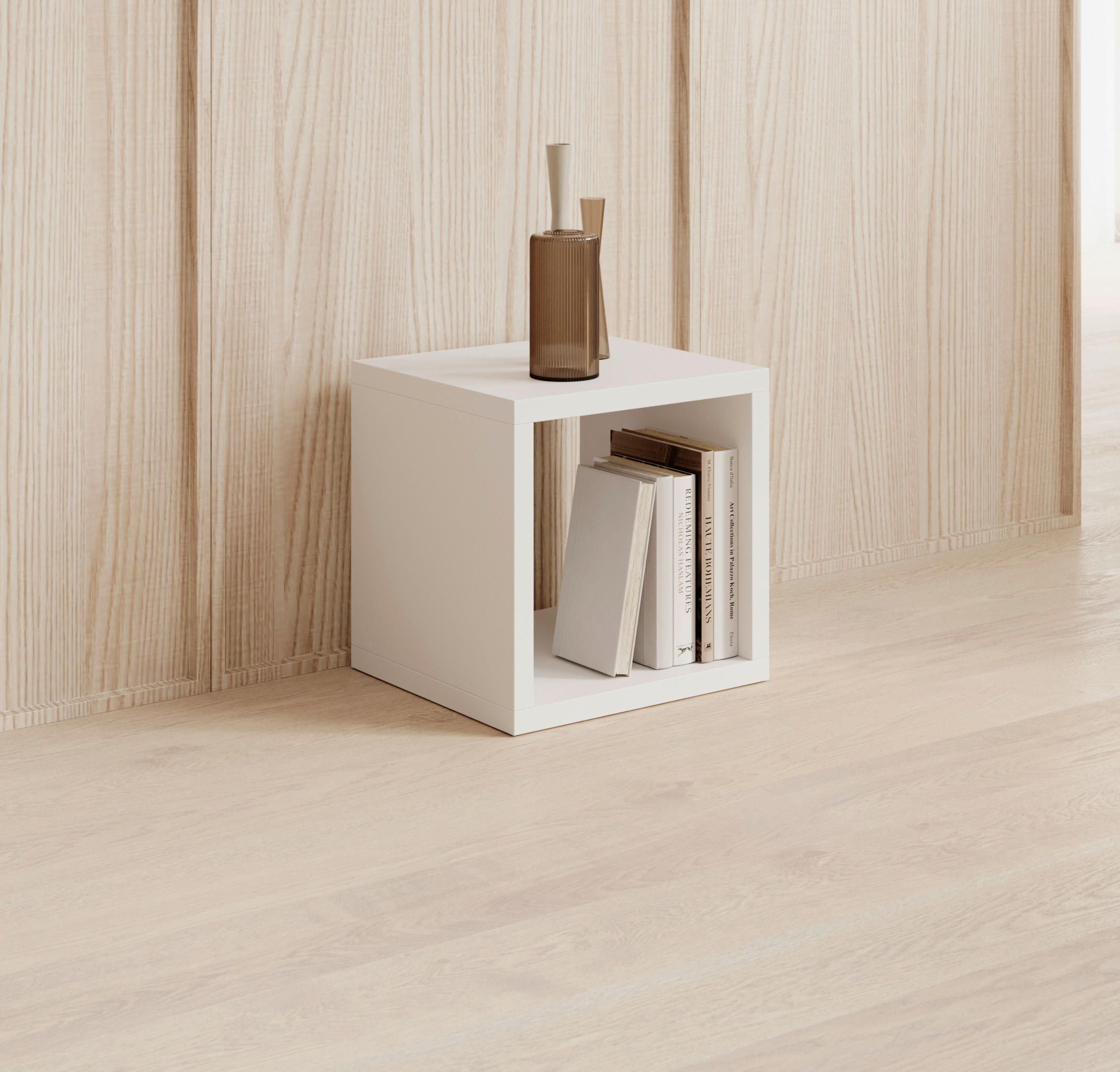 DĚLICÍ STĚNA, bílá, 41/38/41 cm - bílá, Design, kompozitní dřevo (41/38/41cm) - Carryhome