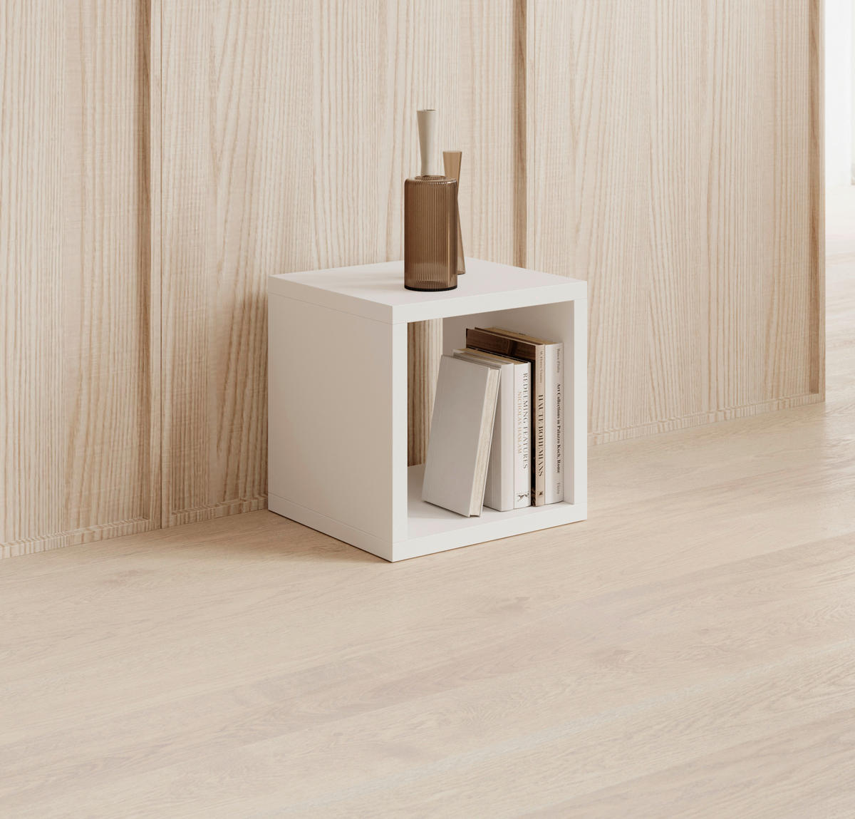 RAUMTEILER - Weiß, Design, Holzwerkstoff (41/38/41cm) - Carryhome