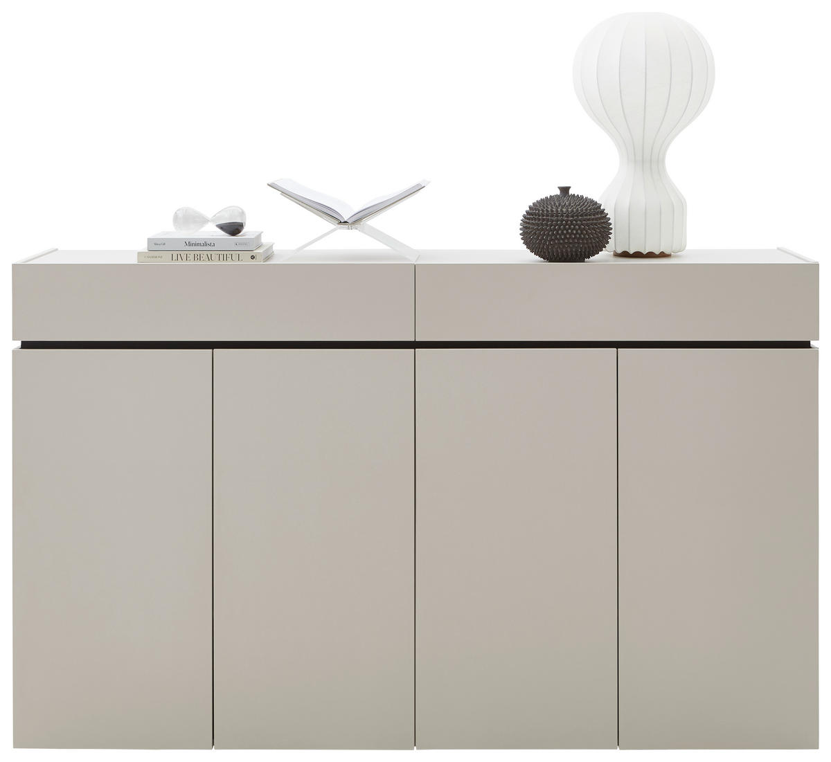 SIDEBOARD 180/111/40 cm  in Kaschmir  - Kaschmir/Schwarz, Design, Holzwerkstoff/Kunststoff (180/111/40cm) - Voleo