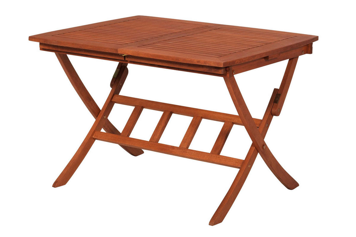 GARTENTISCHGRUPPE Eukalyptusholz Hartholz  - Eukalyptusholzfarben/Grau, KONVENTIONELL, Holz/Textil - Gardenson