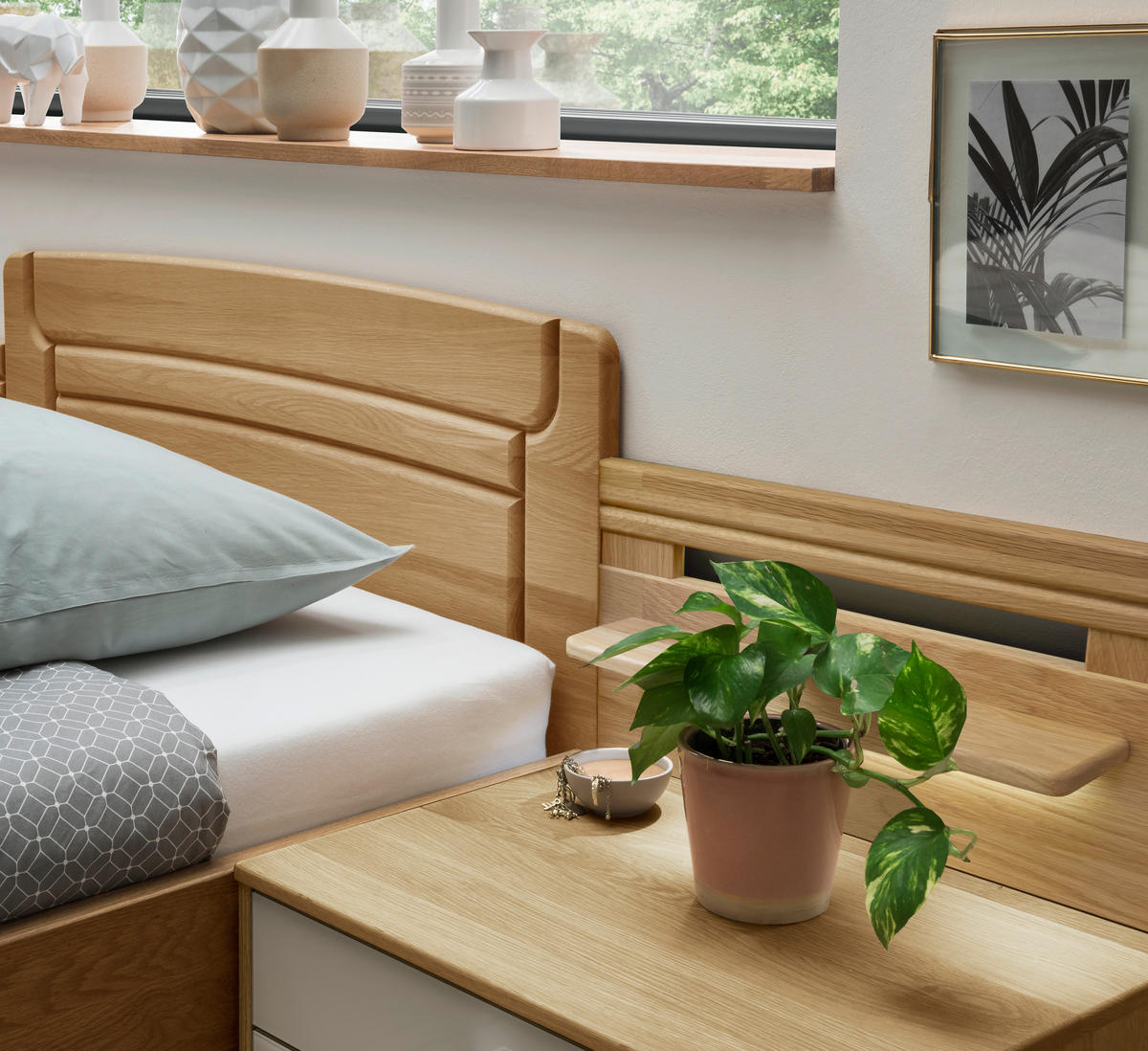 BETT 90/200 cm  in Eichefarben  - Eichefarben, KONVENTIONELL, Holz/Holzwerkstoff (90/200cm) - Venda