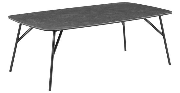 COUCHTISCH in Metall, Glas, Keramik 110/60/40 cm  - Schwarz/Grau, Basics, Glas/Keramik (110/60/40cm) - Xora
