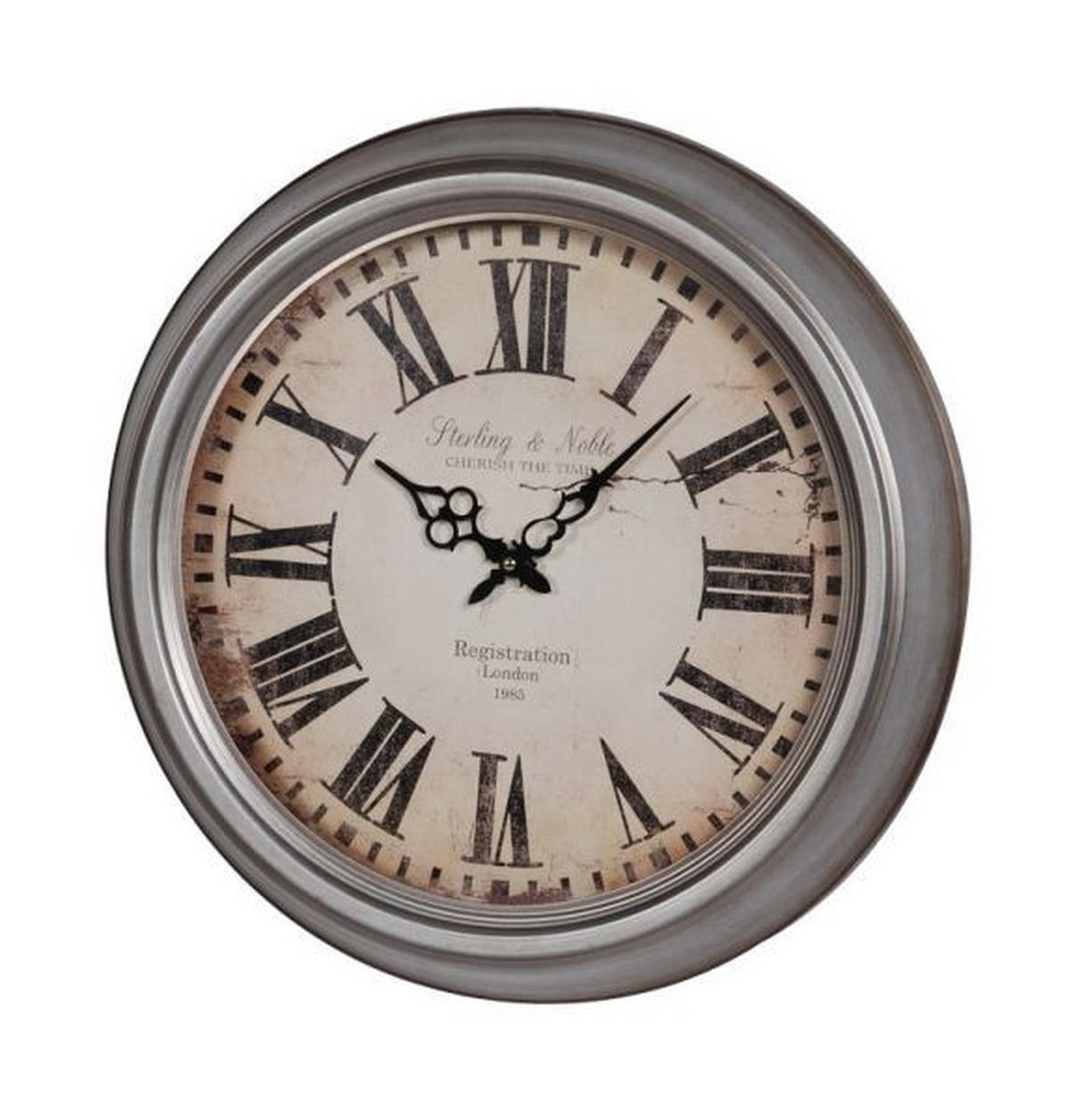 ZIDNI SAT  47 cm        - srebrne boje, Basics, drvo/metal (47cm) - Ambia Home