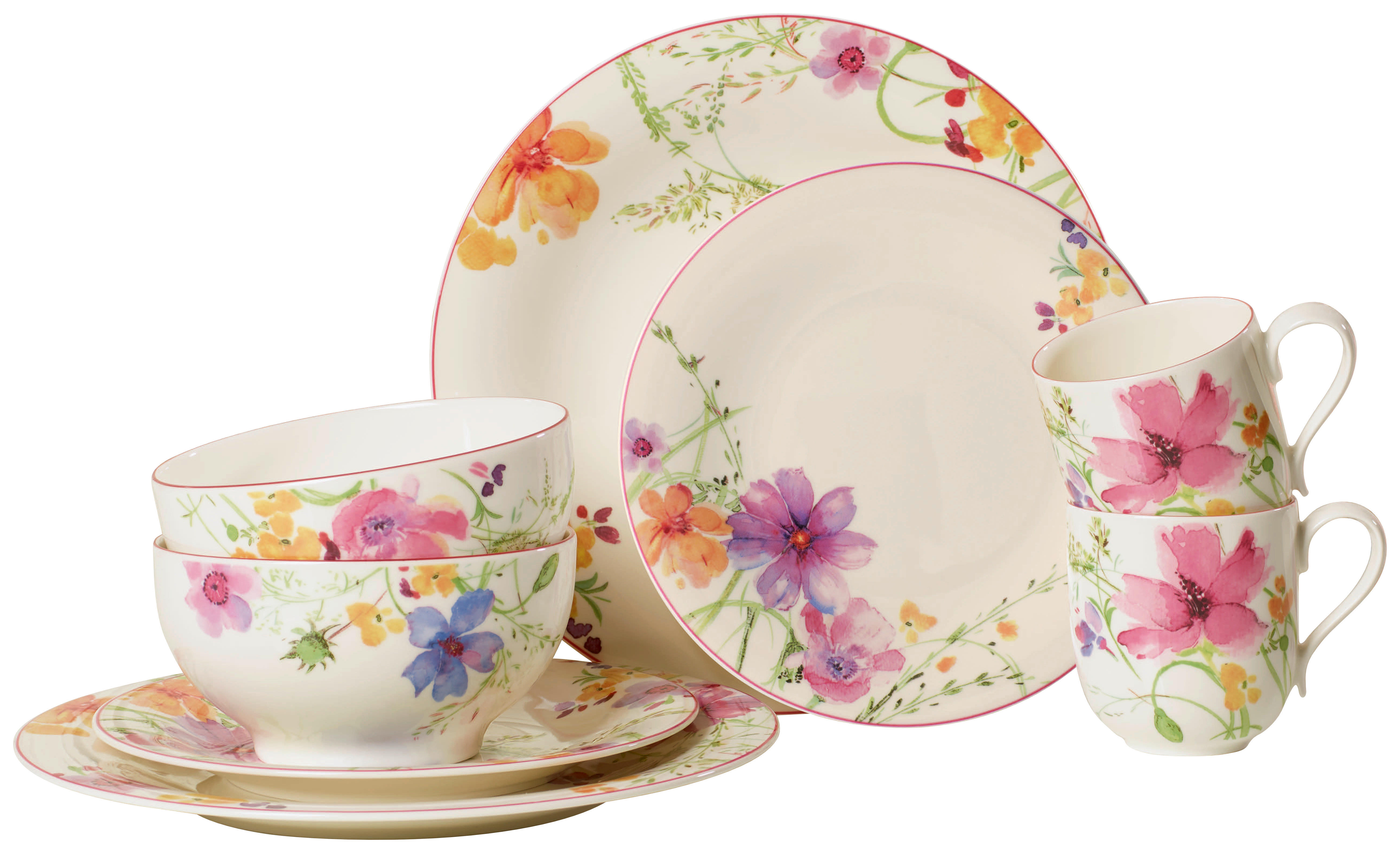 Villeroy & Boch KOMBINOVANÁ SOUPRAVA 8dílné, porcelán keramika