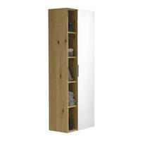 HOCHSCHRANK 48/160/35 cm  - Eichefarben/Grau, Design, Glas/Holz (48/160/35cm) - Voglauer