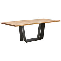 ESSTISCH in Holz, Metall 220/100/75 cm  - Eichefarben/Schwarz, Design, Holz/Metall (220/100/75cm) - Joop!