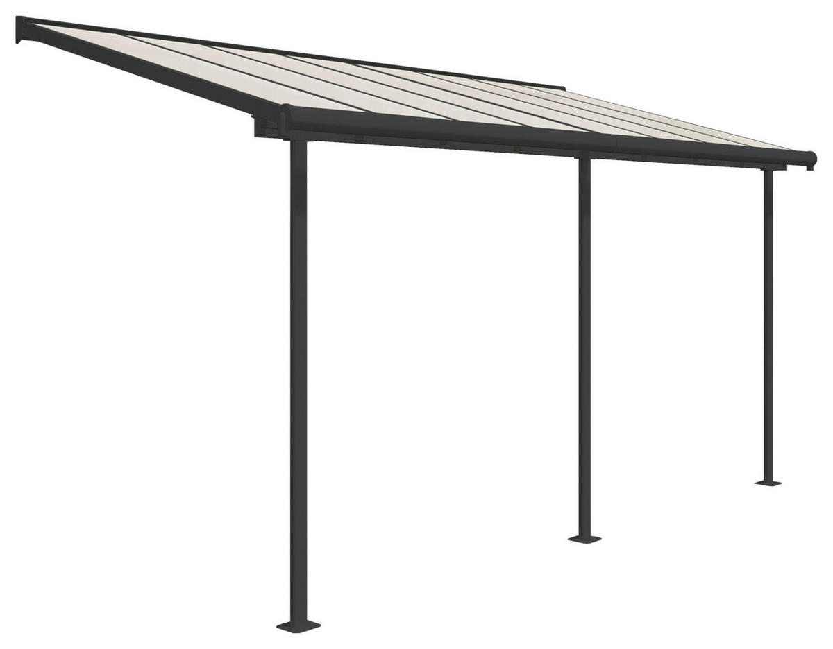 TERRASSENÜBERDACHUNG 447/257/230 cm   - Grau, Basics, Metall (447/257/230cm)