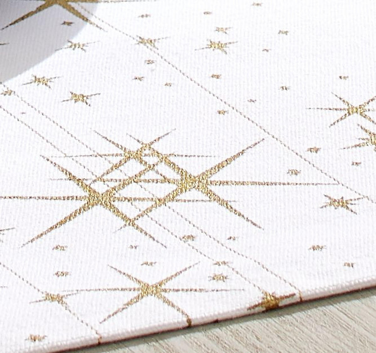 PRESTIERANIE, bavlna, 33/48 cm - biela/zlatá, Basics, textil (33/48cm) - X-Mas