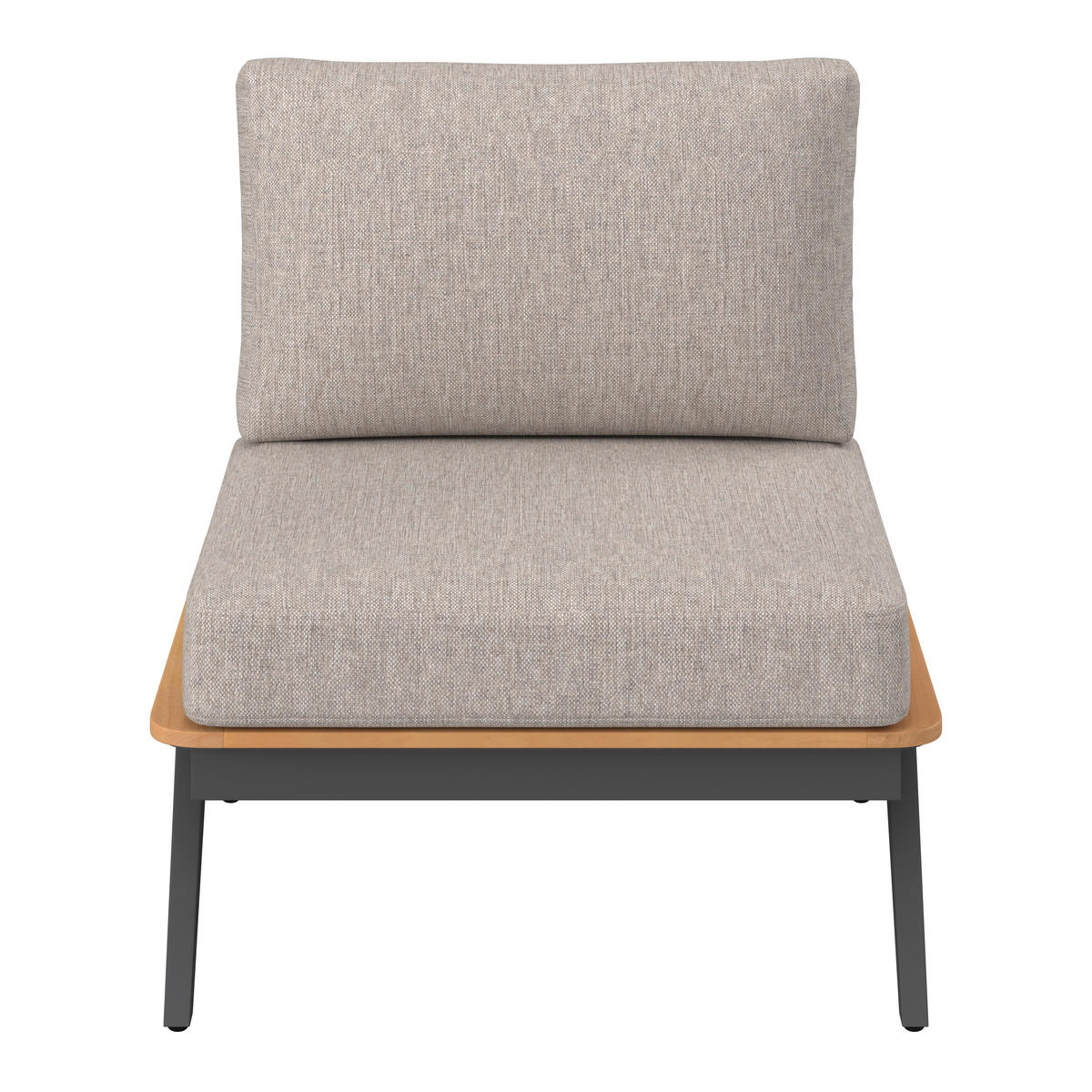 LOUNGE SREDNJI DIO  antracit, siva, prirodne boje   - siva/prirodne boje, Moderno, drvo/metal (75/67/75cm) - Amatio