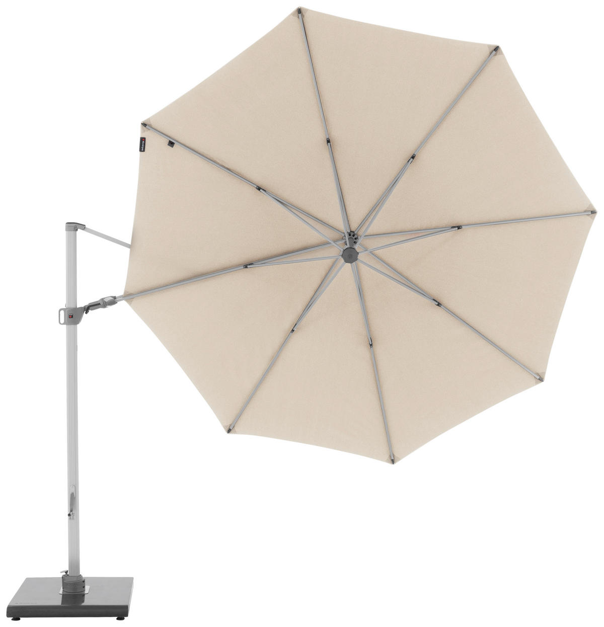 AMPELSCHIRM 340 cm Naturfarben  - Silberfarben/Naturfarben, Basics, Textil/Metall (340/340cm) - KNIRPS