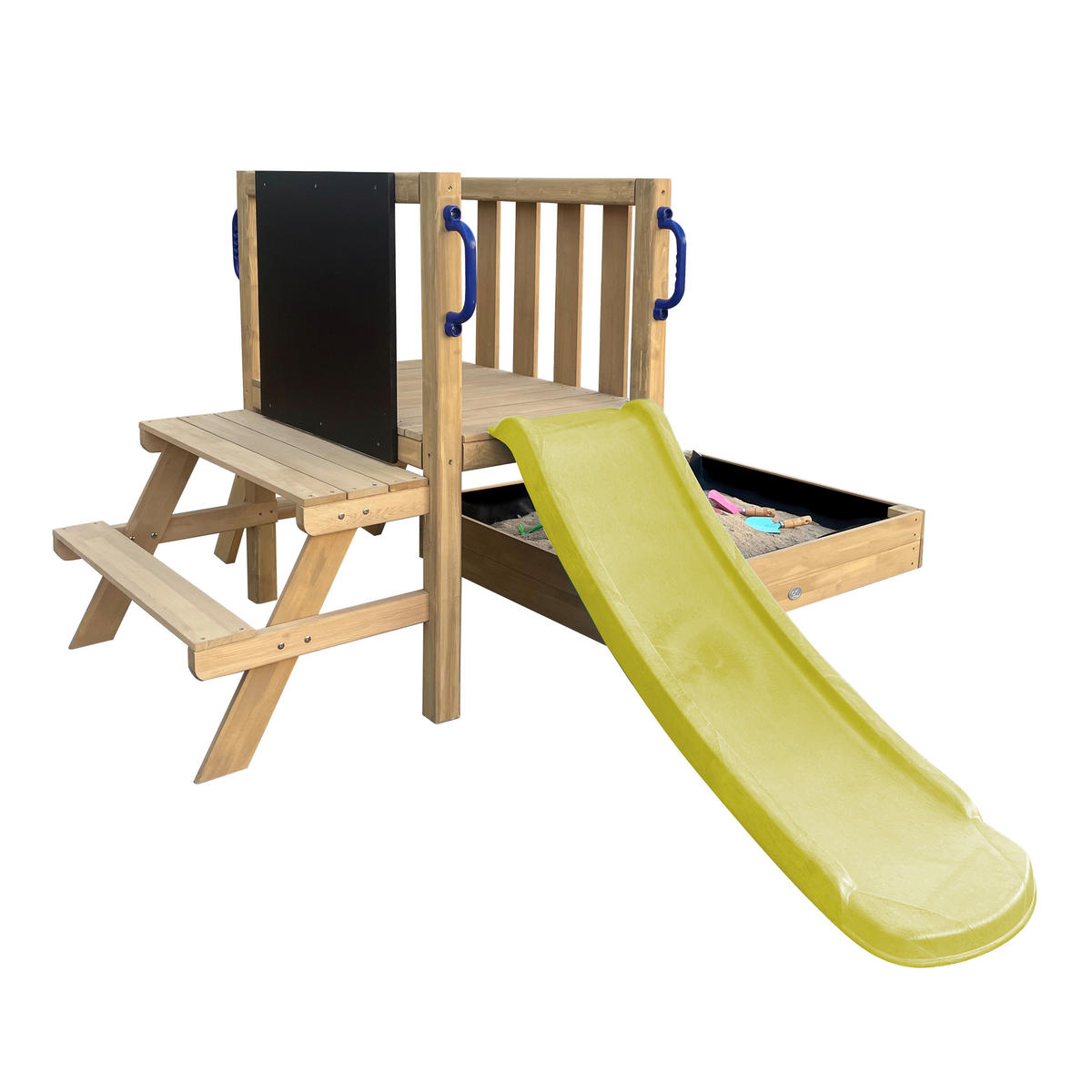 HRACÍ VĚŽ - limetková/hnědá, Basics, dřevo/plast (208,7/88/215cm) - Ambia Garden