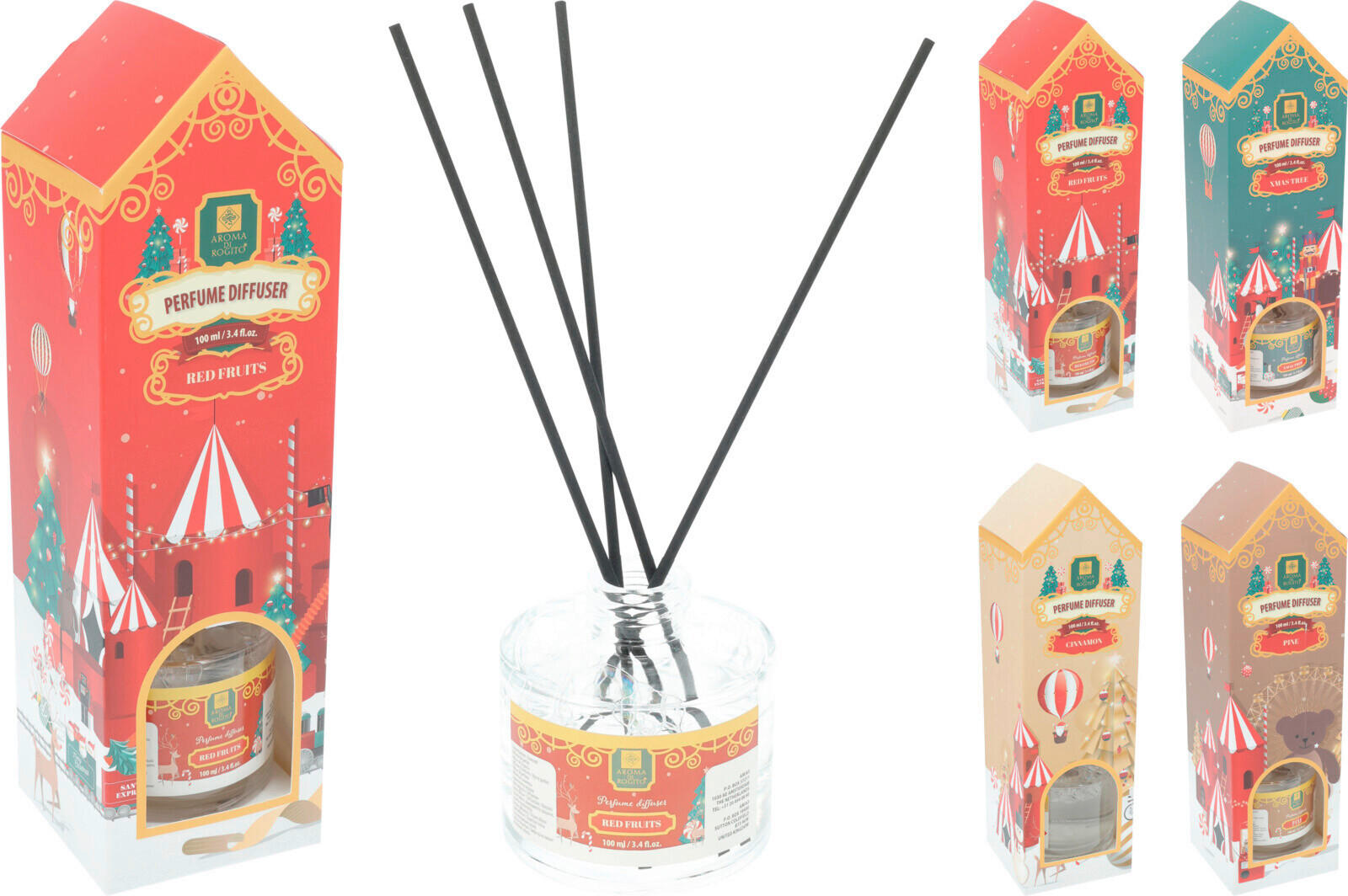 DIFUZÉR  - vícebarevná, Basics, sklo (7.2/24.7/7.2cm)