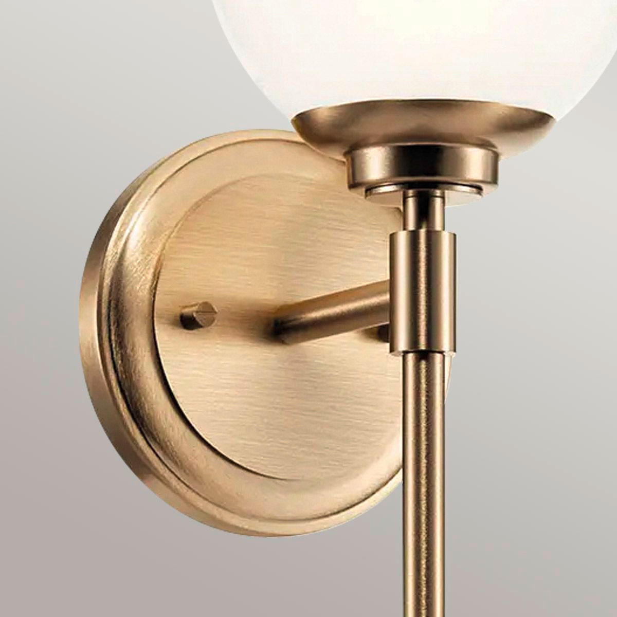 BADEZIMMER-WANDLEUCHTE - Champagner, Konventionell, Glas/Metall (34.8/12.8/16.6cm) - Elstead Lighting