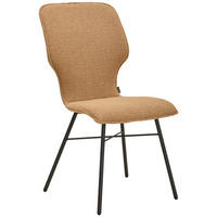 STUHL  Lederauswahl, Stoffauswahl, Typenauswahl beflockt  - Anthrazit/Karamell, Design, Textil/Metall (49/95/63cm) - Musterring