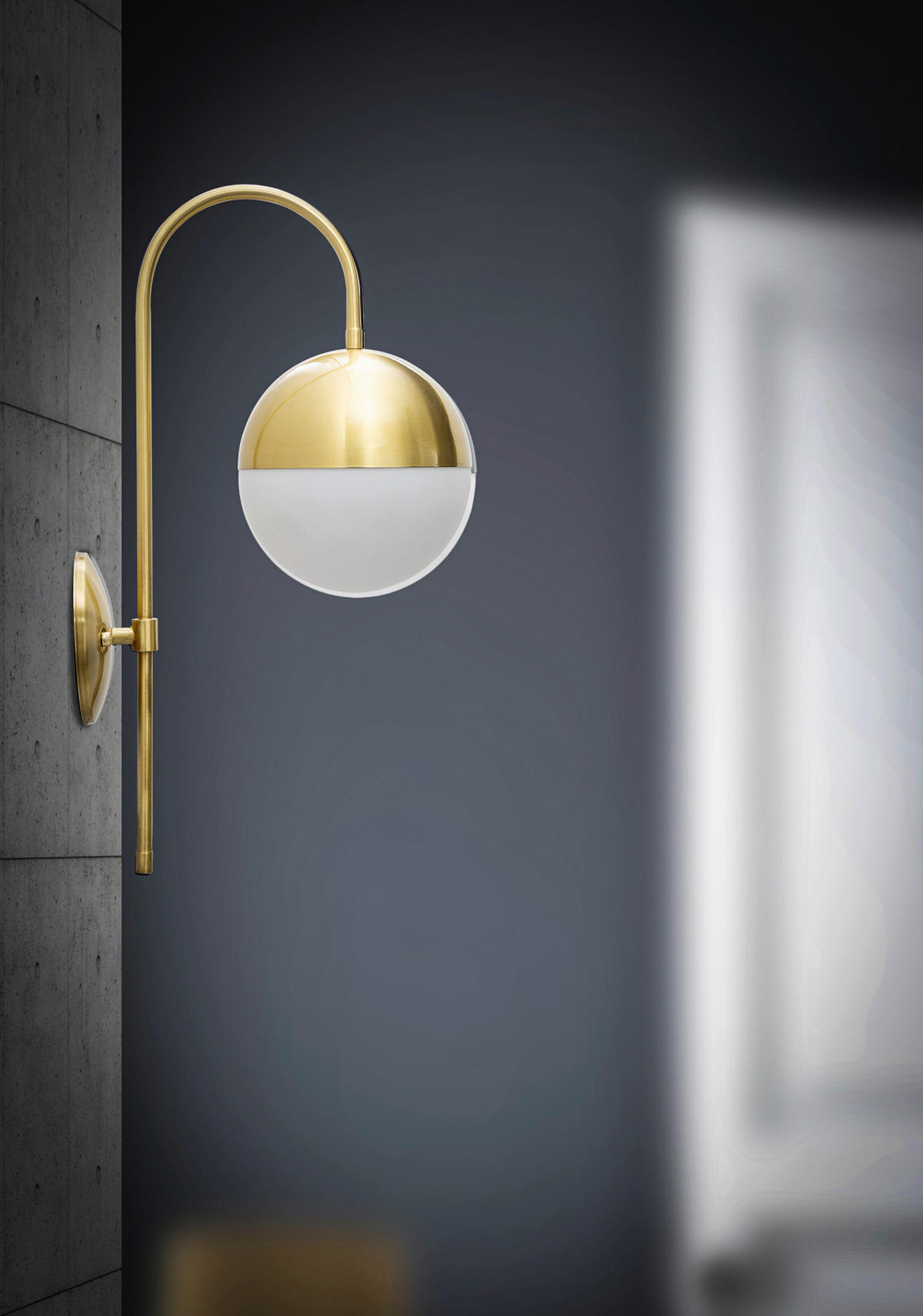 WANDLEUCHTE 19/31/51 cm  - Goldfarben/Weiß, Trend, Glas/Metall (19/31/51cm) - Mauro Ferretti